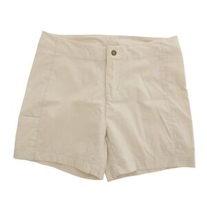 PrAna Bliss Womens Size Small Beige Cargo Hiking Outdoor Shorts Zip Fly